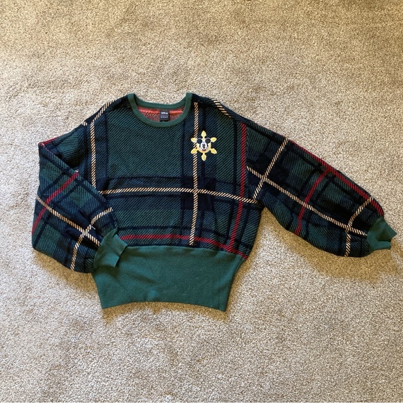 Disney x Her Universe Mickey Mouse Plaid Christmas Sweater - Picture 2 of 6